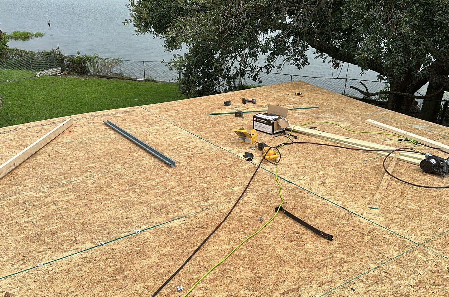New plywood roof decking installed in Lakeland FL