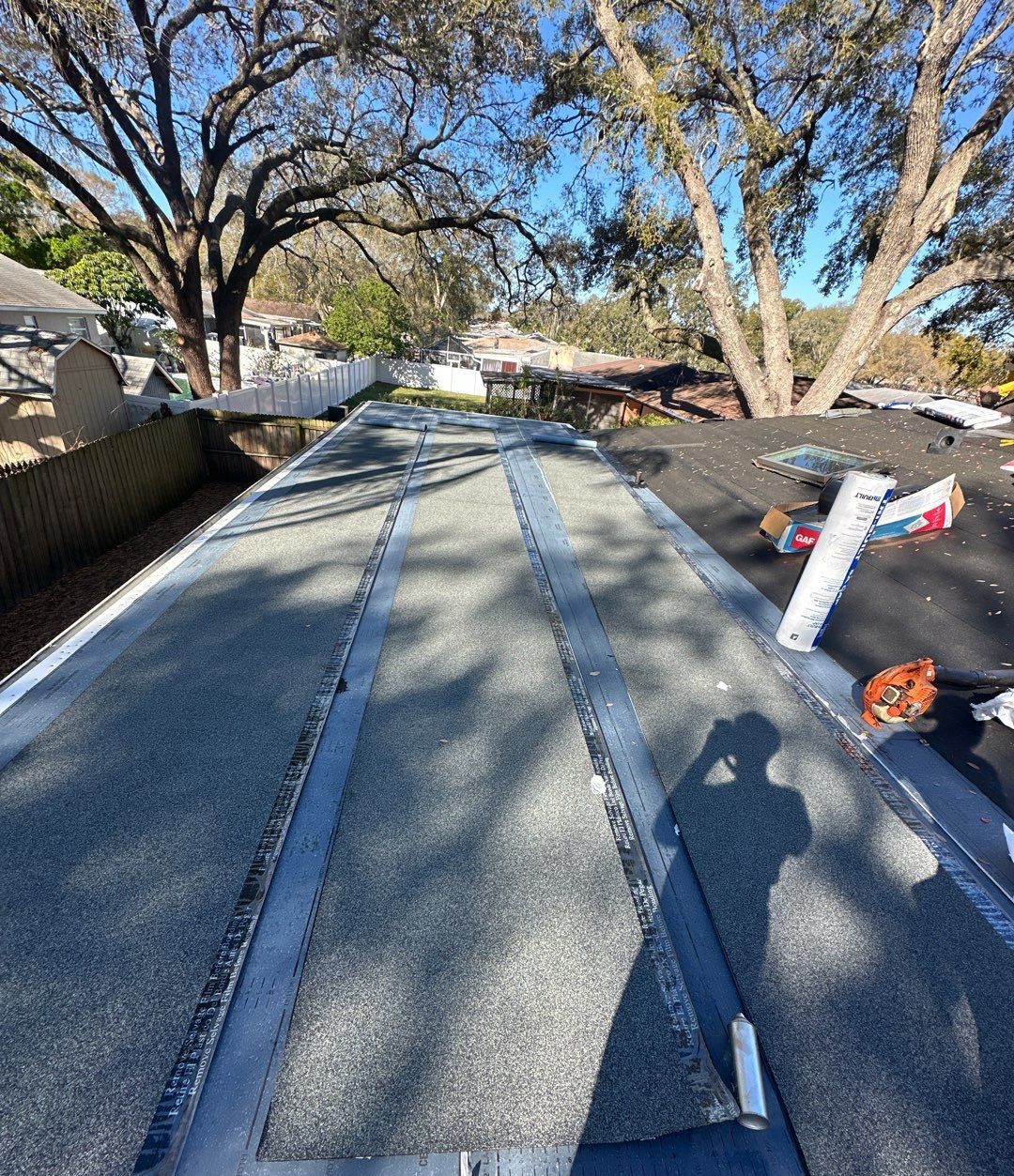 New 2-ply modified bitumen low slope roof in Palm Harbor FL